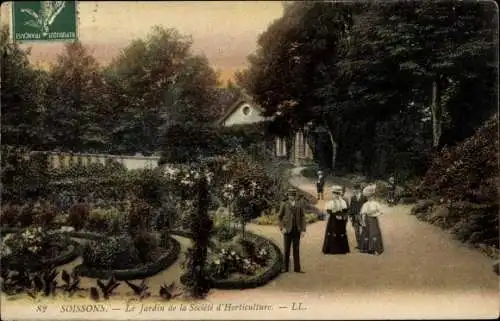 Ak Soissons Aisne, Le Jardin de la Societe d'Horticulture