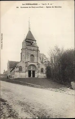 Ak Ménilles Eure, Eglise