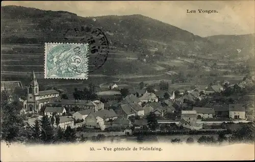 Ak Plainfaing Vosges, Vue generale