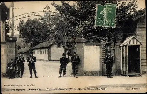 Ak Saint Dié des Vosges, Caserne Kellermann, 3eme Bataillon de Chasseurs a Pied