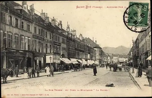 Ak Saint Dié des Vosges, La Rue Thiers