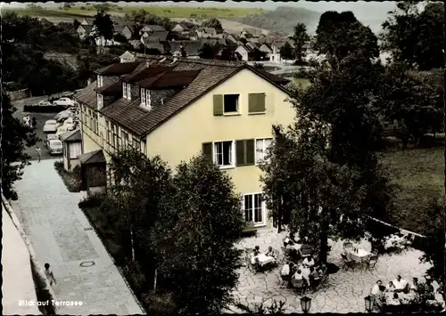Ak Emmershausen Weilrod im Taunus, Emmershäuser Mühle, Schulungs und Erholungsheim, Terrasse