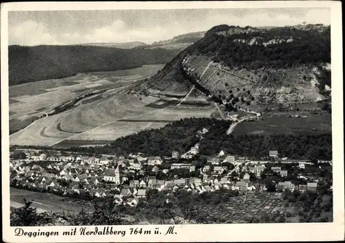 Ak Deggingen in Württemberg, Gesamtansicht, Nordalbberg