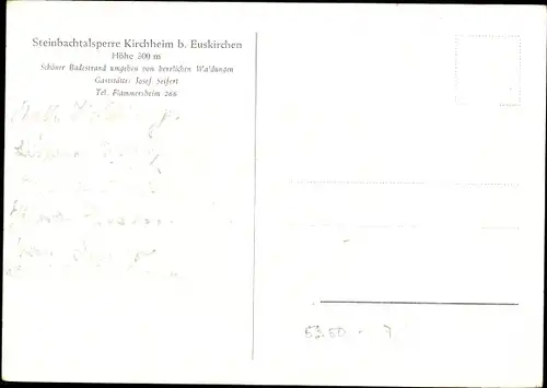 Ak Kirchheim Euskirchen in Nordrhein Westfalen, Steinbachtalsperre, Schwimmbad