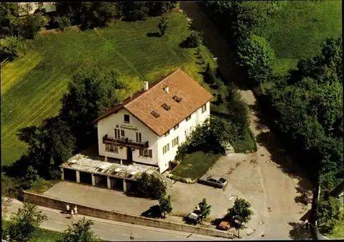 Ak Unterlengenhardt Bad Liebenzell im Schwarzwald, Pension Schwarzwaldhof, Vogelschau