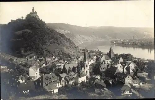 Foto Ak Braubach am Rhein, Teilansicht mit Burg