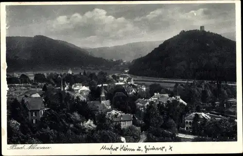 Ak Nassau an der Lahn, Teilansicht, Steindenkmal