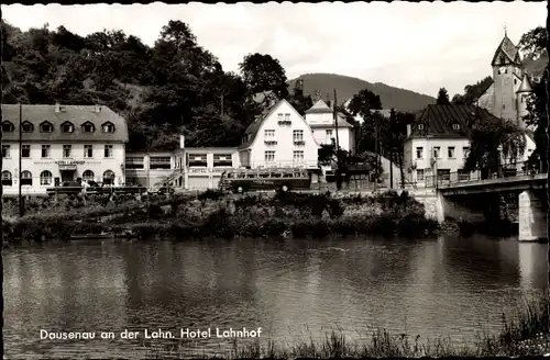 Ak Dausenau an der Lahn, Hotel Lahnhof