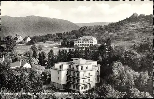 Ak Bad Salzig Boppard am Rhein, Sanatorium der LVA u. Haus Helvetia