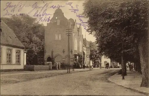 Ak Tønder Tondern Dänemark, Partie am Jungfernstieg, Wohnhäuser