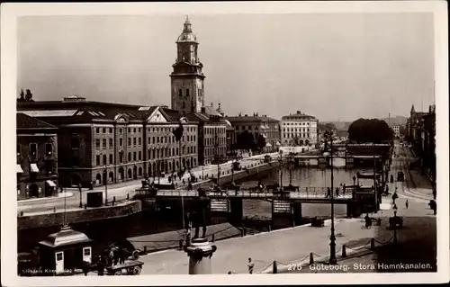 Ak Göteborg Schweden, Stora Hamnkanalen