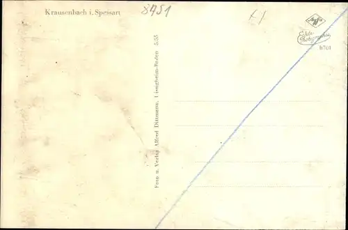 Ak Krausenbach Dammbach im Spessart, Gesamtansicht