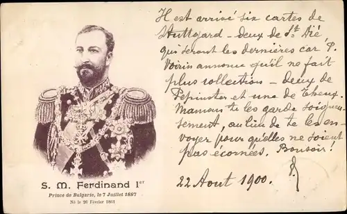 Ak Prinz Ferdinand I. von Bulgarien