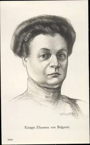 Künstler Ak Wassileff, I., Königin Eleonora von Bulgarien