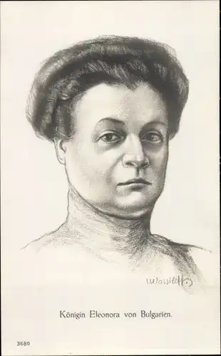 Künstler Ak Wassileff, I., Königin Eleonora von Bulgarien