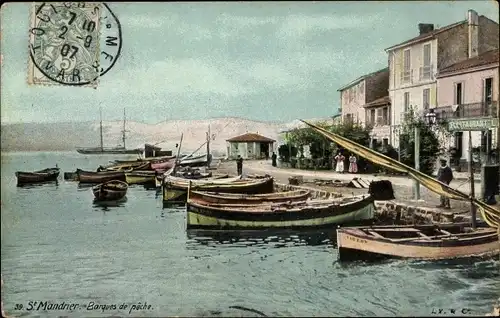 Ak Saint Mandrier sur Mer Var, Barques de peche