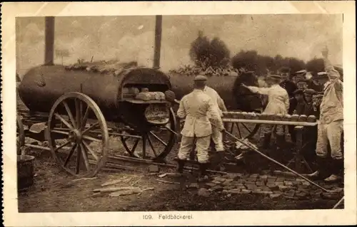 Ak Feldbäckerei, Deutsche Soldaten, 1. WK