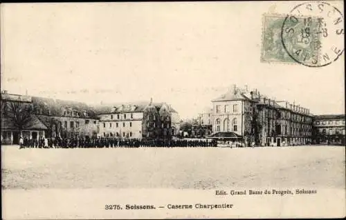 Ak Soissons Aisne, Caserne Charpentier