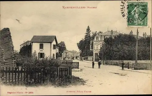 Ak Rambervillers Vosges, Avenue Felix Faure