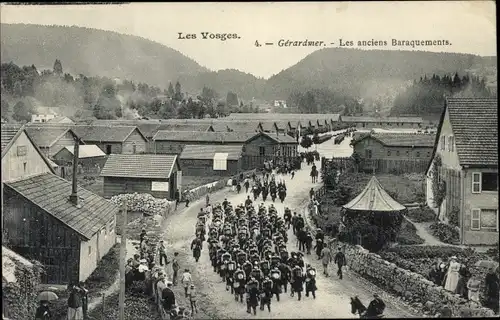 Ak Gérardmer Lothringen Vosges, Les anciens Baraquements