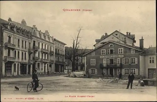 Ak Gérardmer Lothringen Vosges, La Place Albert Ferry