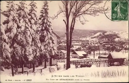 Ak Gérardmer Lothringen Vosges, Un Coin de Gerardmer sous la Neige