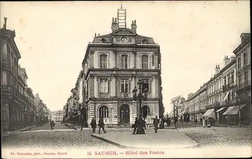 Ak Saumur Maine et Loire, Hôtel des Postes, Postamt
