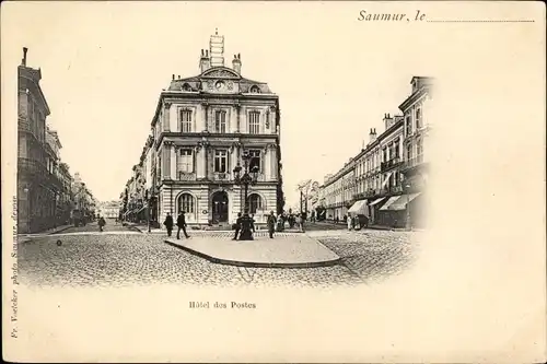 Ak Saumur Maine et Loire, Hôtel des Postes, Postamt