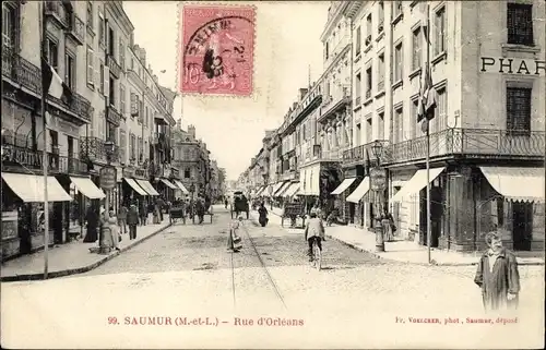 Ak Saumur Maine et Loire, Rue d'Orleans