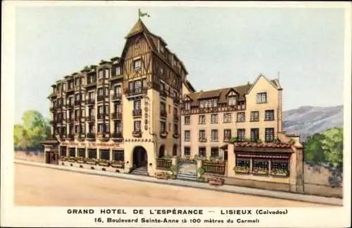 Ak Lisieux Calvados, Grand Hotel de l'Esperance, Boulevard Sainte Anne