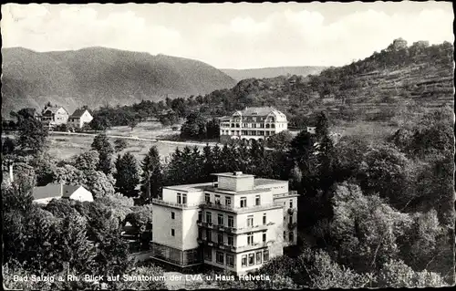 Ak Bad Salzig Boppard am Rhein, Sanatorium der LVA u. Haus Helvetia