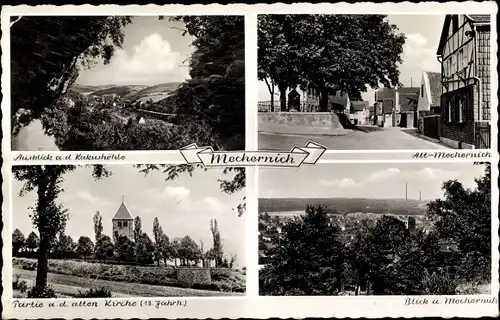 Ak Mechernich in der Eifel, Kirche, Teilansicht, Straßenpartie