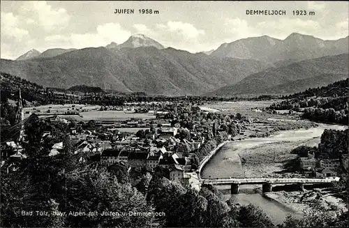 Ak Bad Tölz in Oberbayern, Panorama, Demmeljoch, Juifen