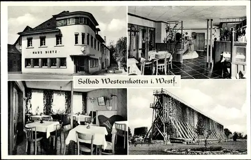 Ak Westernkotten Erwitte in Westfalen, Gasthof Dietz-Röwekamp, Gradierwerk