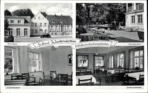 Ak Westernkotten Erwitte in Westfalen, Müttererholungsheim, Kurhaus, Kurgarten, Innenansichten