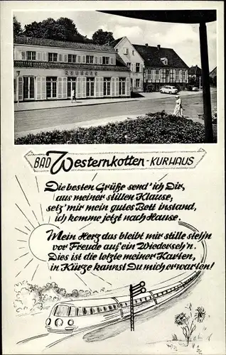 Ak Westernkotten Erwitte in Westfalen, Kurhaus