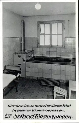 Ak Westernkotten Erwitte Westfalen, Badewanne