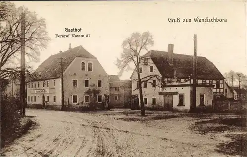 Ak Wendischbora Nossen in Sachsen, Gasthof