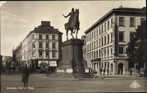 Ak Göteborg Schweden, Karl IX Staty