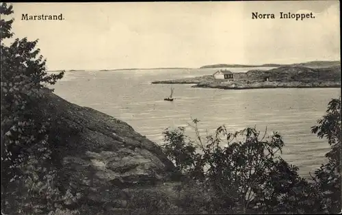 Ak Marstrand Schweden, Norra Inloppet, Landschaft