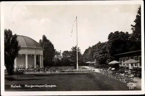 Ak Malmö Schweden, Margaretapaviljongen