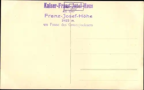 Ak Großglockner Tirol, Kaiser Franz Josef Haus