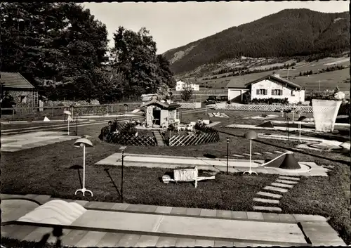 Ak Trauchgau Halblech Allgäu, Minigolfplatz, Weinstube Gletscherspalte