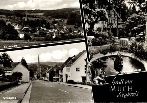 Ak Much Nordrhein Westfalen, Teilansicht, Ortspartie, Reichensteiner Mühle