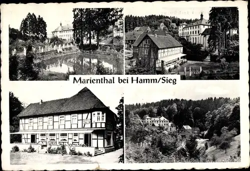 Ak Marienthal Hamm Sieg, Gasthof, Restauration