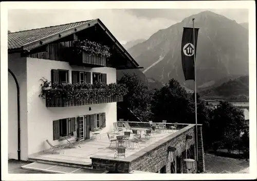 Foto Ak Bad Hindelang Kreis Oberallgäu, Pension, Alpen