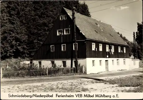 Ak Niederpöbel Schmiedeberg im Erzgebirge, Ferienheim VEB Möbel Mühlberg a.E.