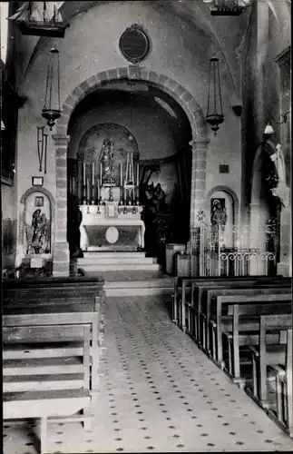 Ak Six Fours les Plages Var, Notre Dame du Mai, la Vierge, Eglise, Interieur