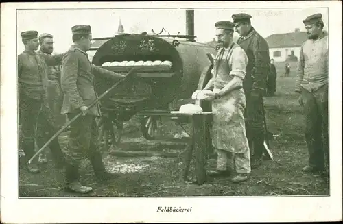 Ak Feldbäckerei, Deutsche Soldaten