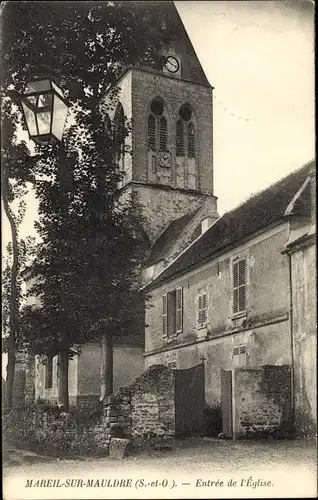 Ak Mareil sur Mauldre Yvelines, Entree de l'Eglise